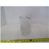 Image 3 : Crystal jug, waffle pattern with starbursts, heavy