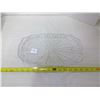 Image 1 : Cut crystal tray, 14” x 8 ½”, heavy