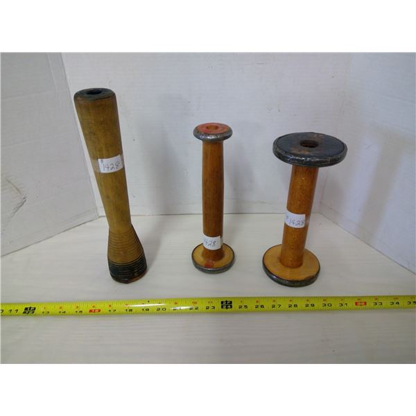 Wood machine spools (3)