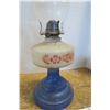 Image 3 : Coal Oil Lanterns 18"H - Blue Base ,Flower Pattern
