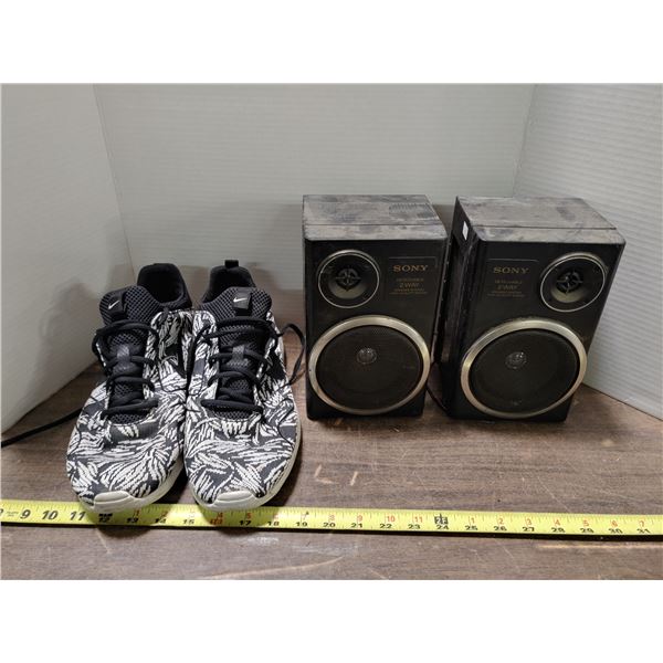 Size 13 Water Shoes + 2 Speakers