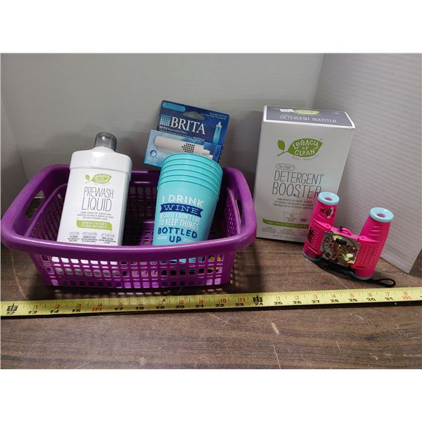 Misc. Lot - Detergent, cups, water filter, etc.