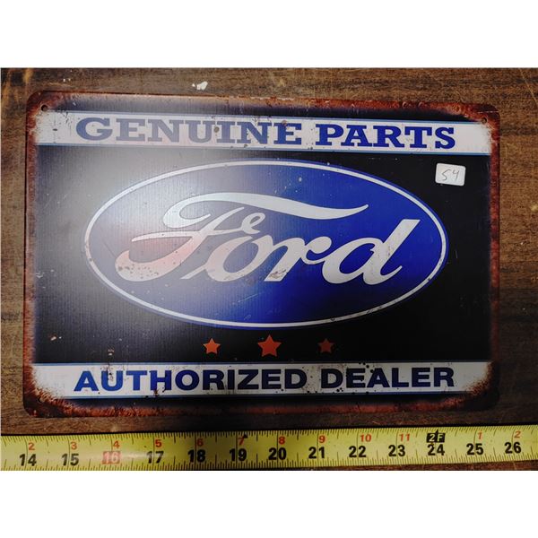 Tin Sign 8 x 11 3/4 Ford Parts