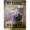 Image 1 : Tin Sign 8 x 11 3/4 My Garage