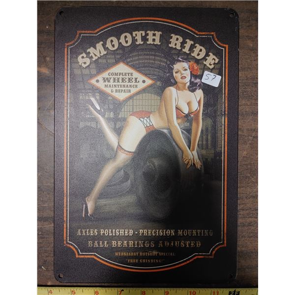 Tin Sign 8 x 11 3/4 Smooth Ride