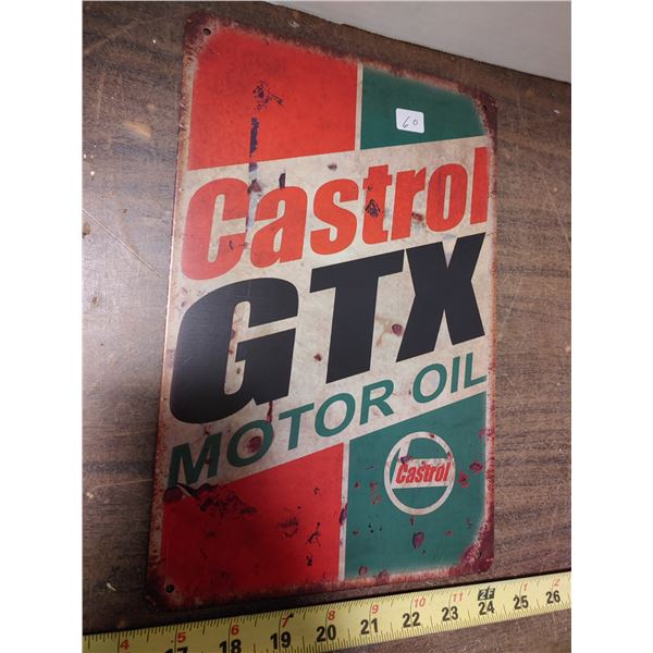 Tin Sign 8 x 11 3/4  Castrol
