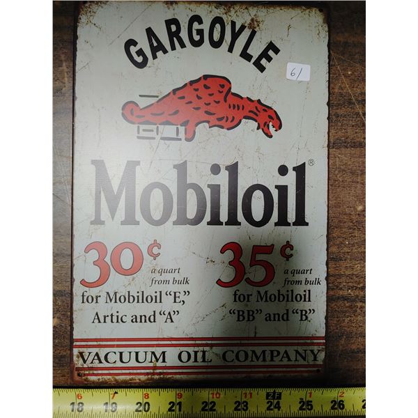 Tin Sign 8 x 11 3/4 Gargoyle