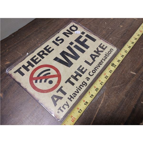 Tin Sign 8 x 11 3/4 Wi-Fi