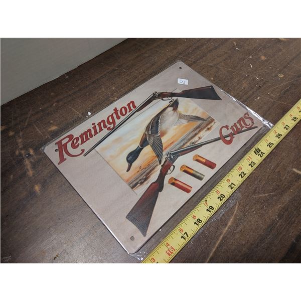 Tin Sign 8 x 11 3/4 Remington