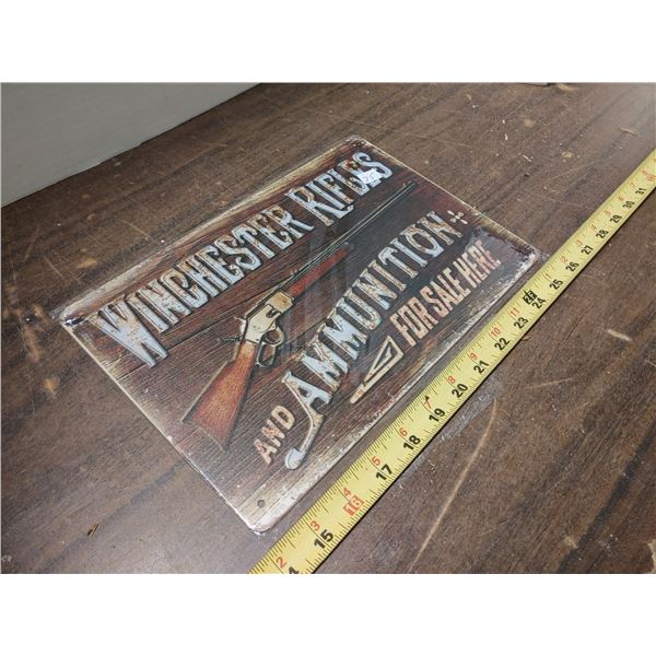 Tin Sign 8 x 11 3/4 Winchester