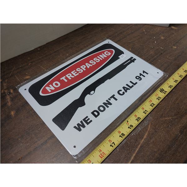 Tin Sign 8 x 11 3/4 911