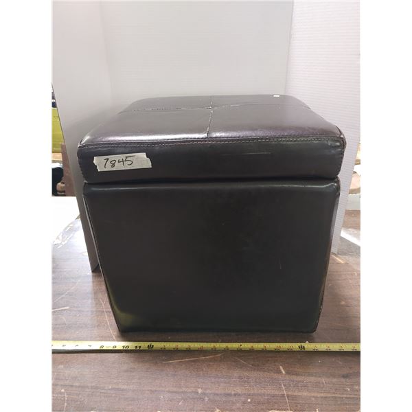 Brown Footstool + Storage