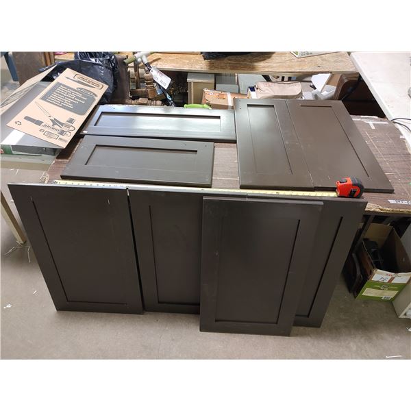 8 Brown Cabinet Doors