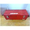 Image 1 : Red Metal Tool Box w/ Misc. 19x7x7H in.