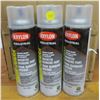 Image 1 : Box of (12) KRYLON Inverted Marking Spray Paint - (Chalk Line Clear)