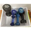 Image 2 : Box with 3 Sets of Dumbbells 3, 5, 10 LB