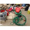 Image 1 : Fertilizer / Seed Spreader, Watering Can, And Hose