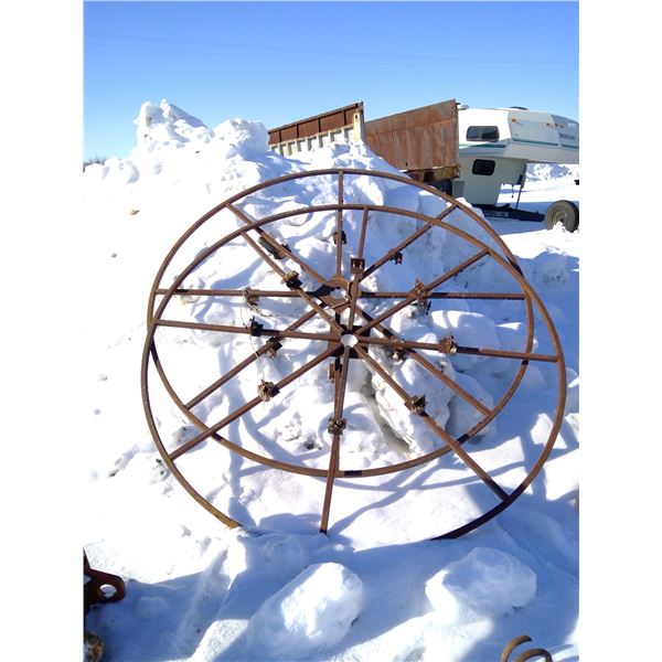 2 Steel Spool Wheels - 80" Dia.