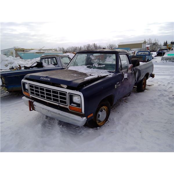 Dodge Ram 250 - 1982 Dark Blue - Has Keys, Unknown Condition, Sold As Is - VIN: 1B7JD24S8CS245993