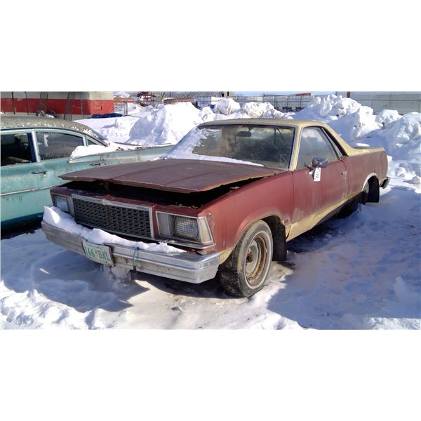 El Camino 1978 - Red/White - Unknown Condition, Sold As Is