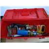 Image 4 : Red Plastic Toolbox 24x10x10" & Lot of Tools