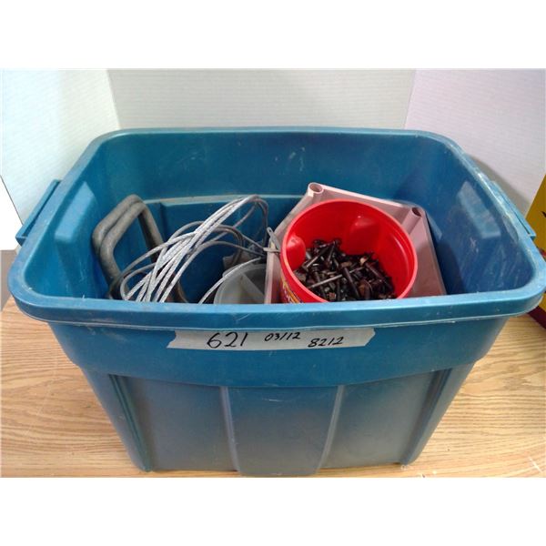 Lot of Misc. Hardware - Bolts, Rope, Cable, Anchor