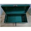 Image 7 : Small Green Toolbox 14x6.5x6", Vintage Black & Decker Drill