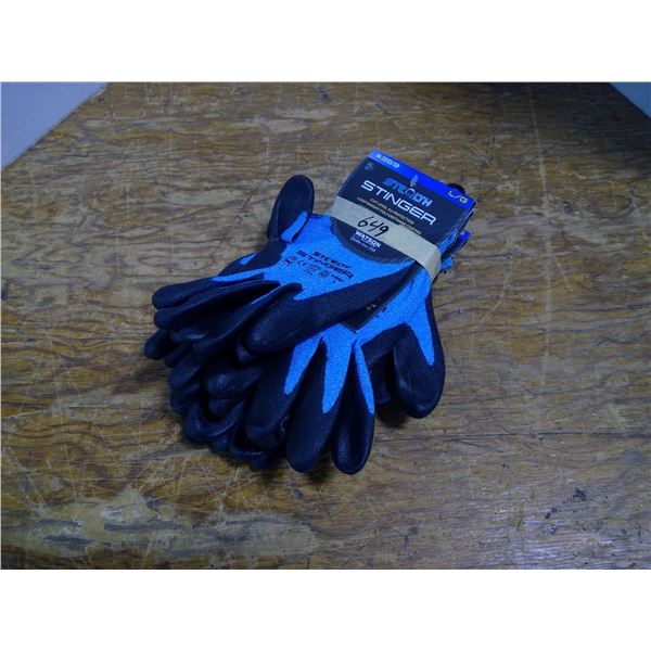 4 Pairs - Stealth Stinger Gloves - Cut Level 2A - Size LG