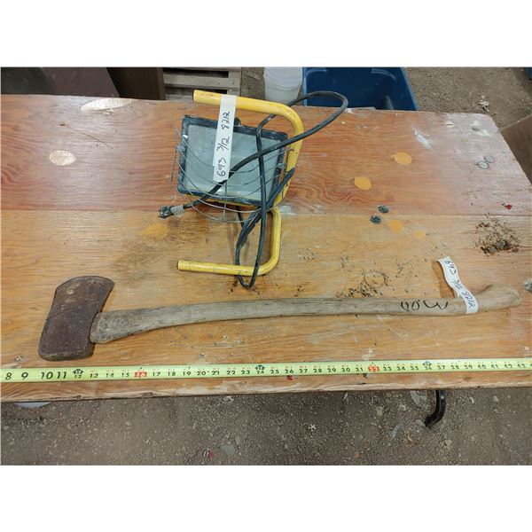 Shop Work Light and Axe