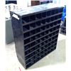 Image 1 : Metal Bolt Bin Storage Shelf - 72 Cubbies - 35.25x40x12"