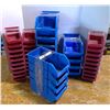 Image 1 : Lot of Plastic Bolt/Part Bins & Metal Rack For Them