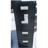 Image 1 : Filing Cabinet  - Black - (18" x 28" x 52") - no key