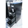 Image 2 : Filing Cabinet  - Black - (15" x 28" x 52") - no key