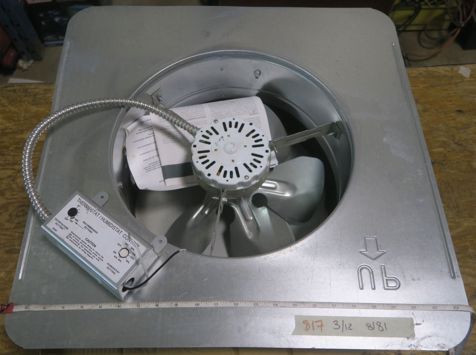 Power Cool Plus Power Cool Plus Humidistat Roof Mount Ventilator Fan (never used ...