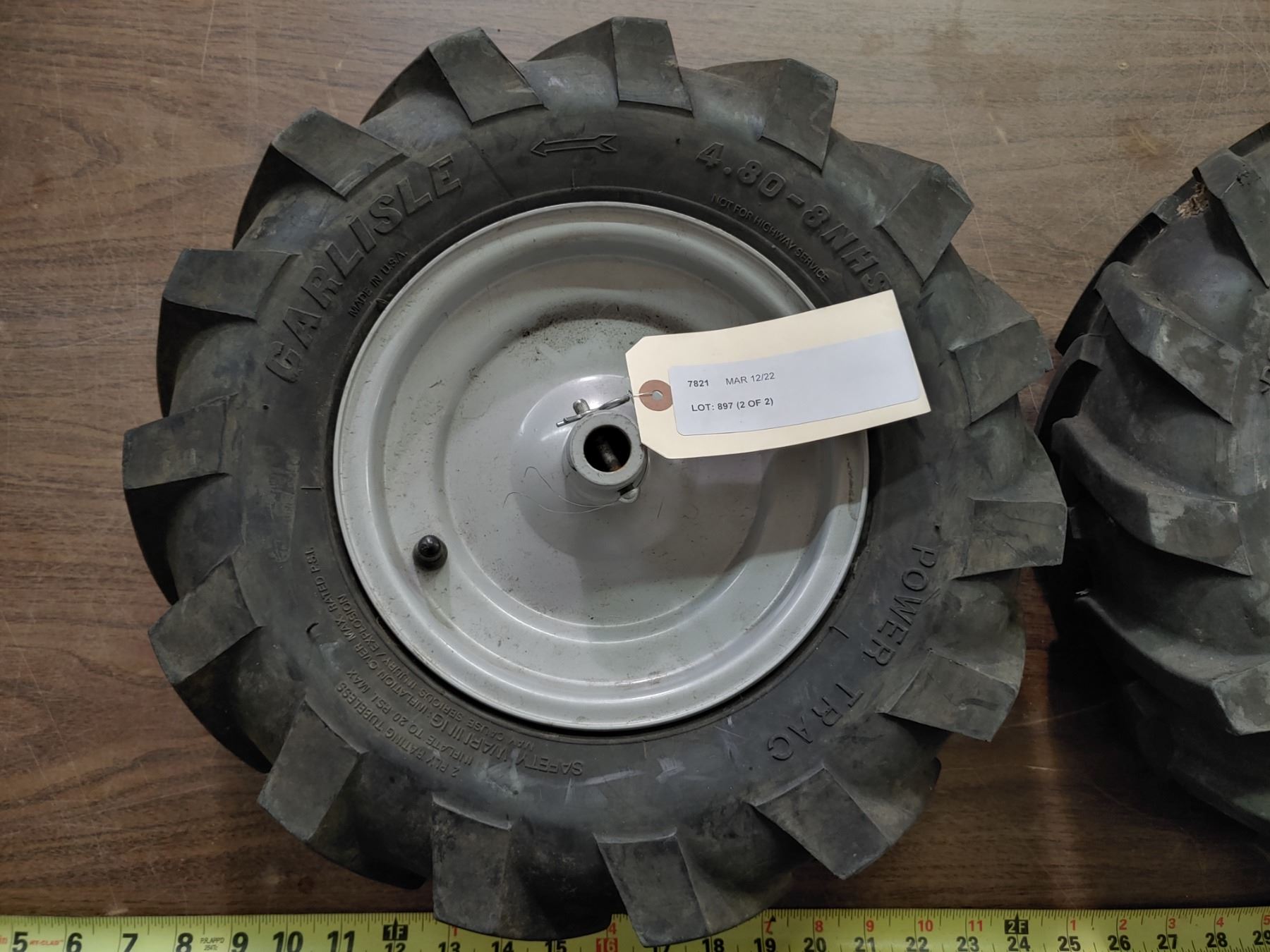 2 Carlisle 4 80 8NHS Rototiller Tires W Rims New 2-carlisle-4-80-8nhs-rototiller-tires-w-rims-new