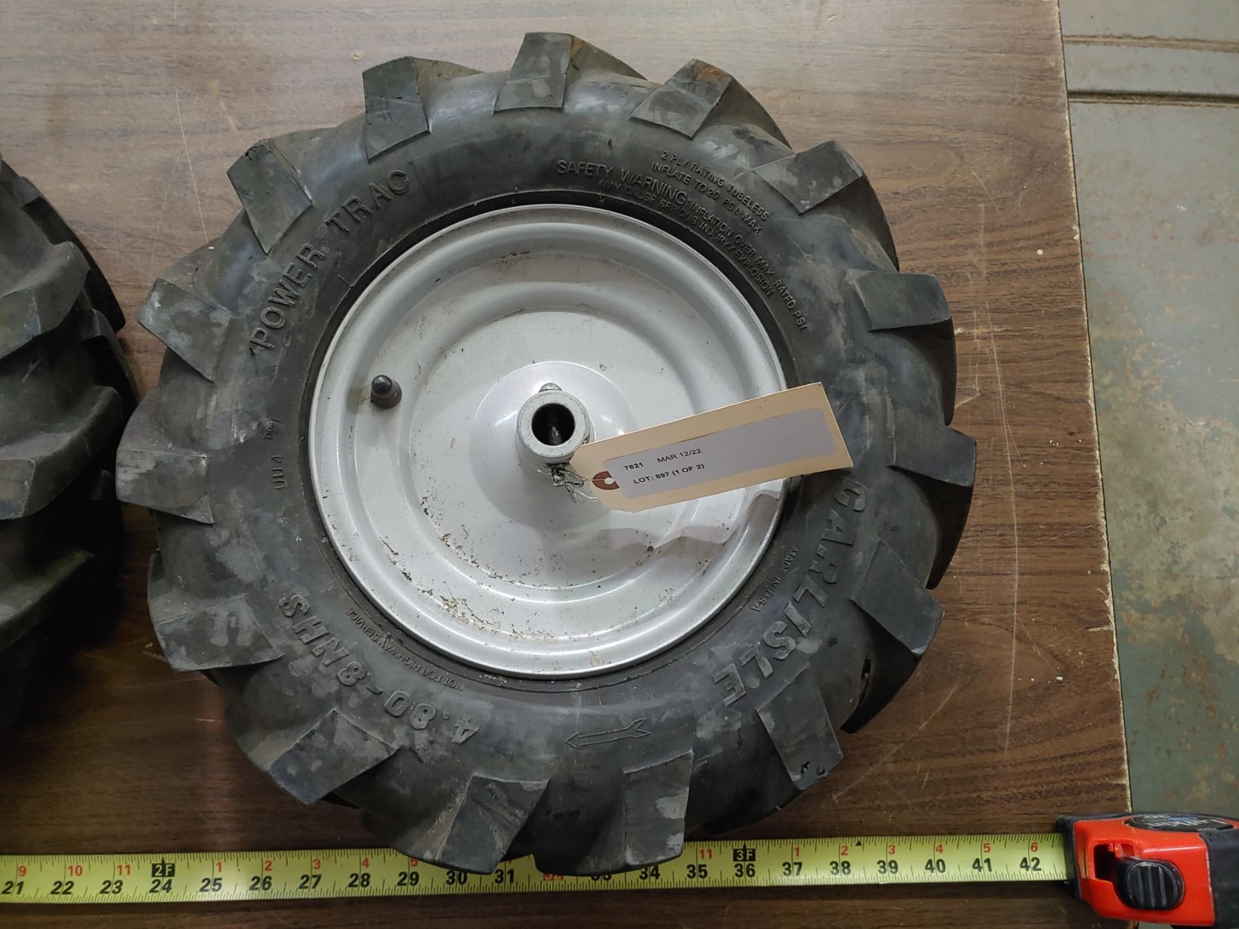 2 Carlisle 4.808NHS Rototiller Tires w/ Rims (New)