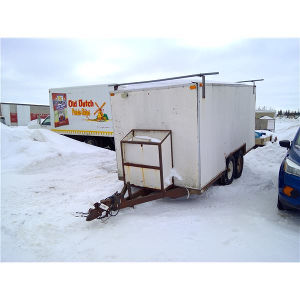 Tandem Axle Trailer with drop down door - Box 6.5x14ft. Trailer 19.5ft. Long total