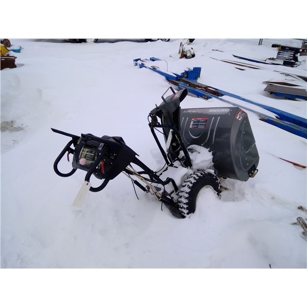 Craftsman 11.5HP OHV/30" Snow Blower - Unknown Condition, Missing a Wheel