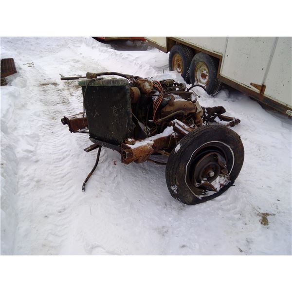 440 Engine & Trans on Front Frame Section & Axle