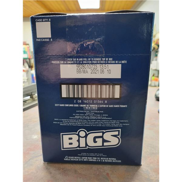 8 bags BIGS sunflower seeds RANCH (BB 2021 06 16)