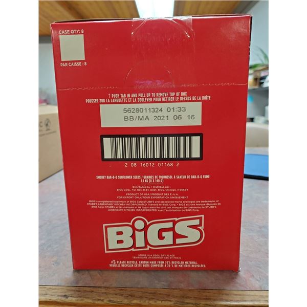 8 bags BIGS sunflower seeds BBQ (BB 2021 06 16)