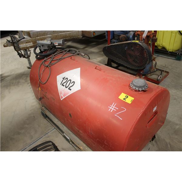 Approximately 125 gallon tidy tank  c/w 12 volt pump
