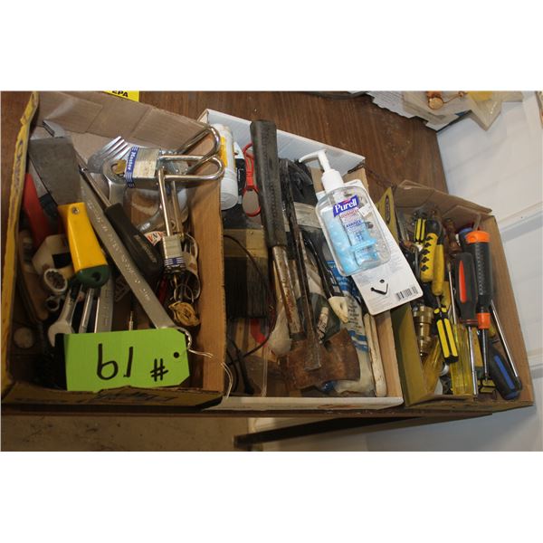 3 boxes of miscellanous tools