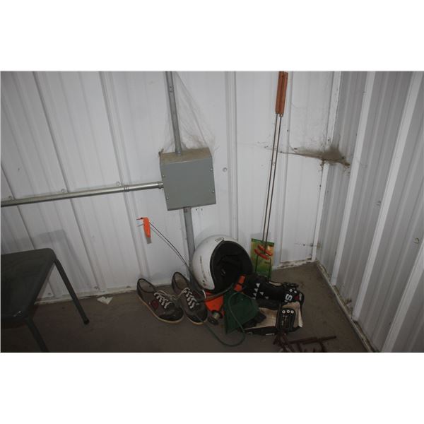 Sporting goods, Rods, helmets, tip ups, weiner sticks etc.