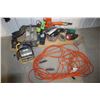 Image 1 : Cords, trimmer, light, battery, drill and strap