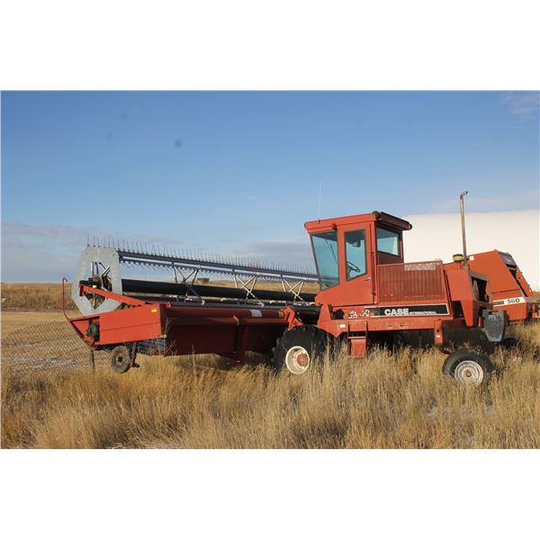 Case I.H 6000 Gas Swather, C.A.H.R 30' Pick Up Reels, Gas Motor, Runs Fine, SN.13800460000648 Rear w