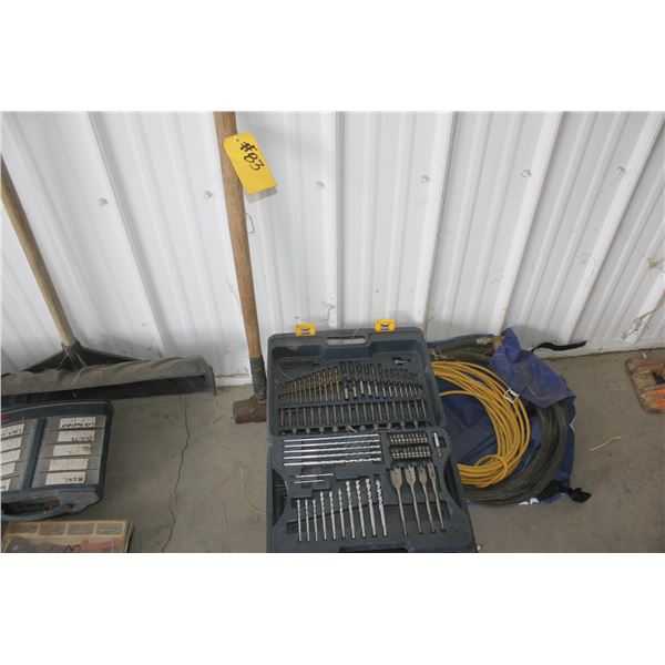 Sledge, Bits, Cord, Riveter and Screwdriver