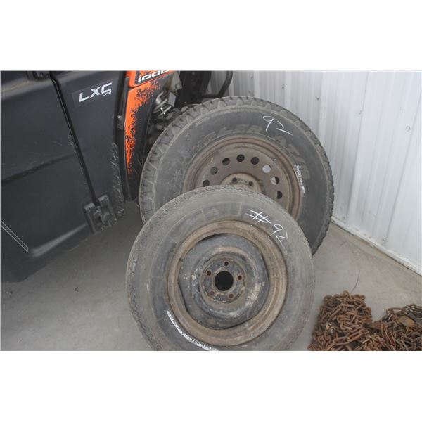 2 Tires (15" and 17") and Rims