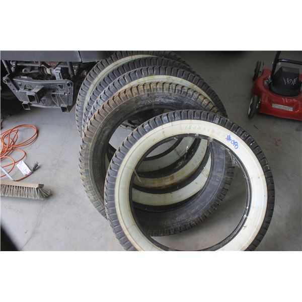 5 Firestone Tires, Approx. 4.30 x 4.75 x 21, As New