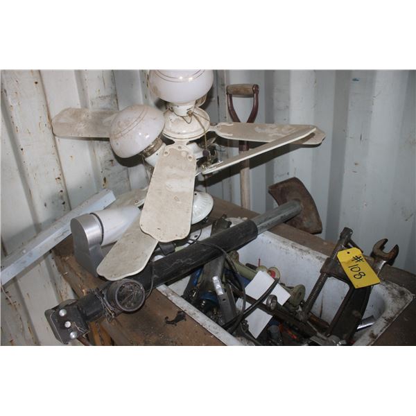 Misc. Tools, Jack and 2 Ceiling Fans